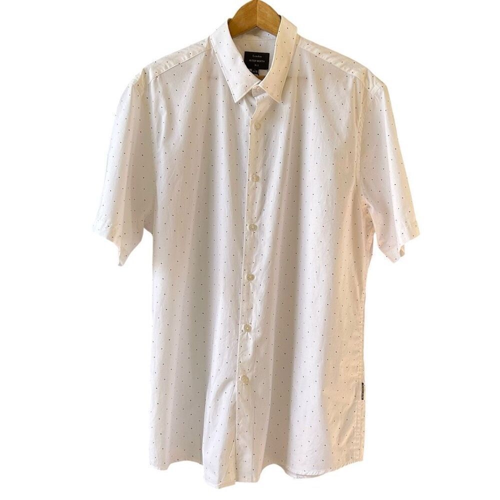 London Peter Werth Parliament Short Sleeve Shirt  XL NWT